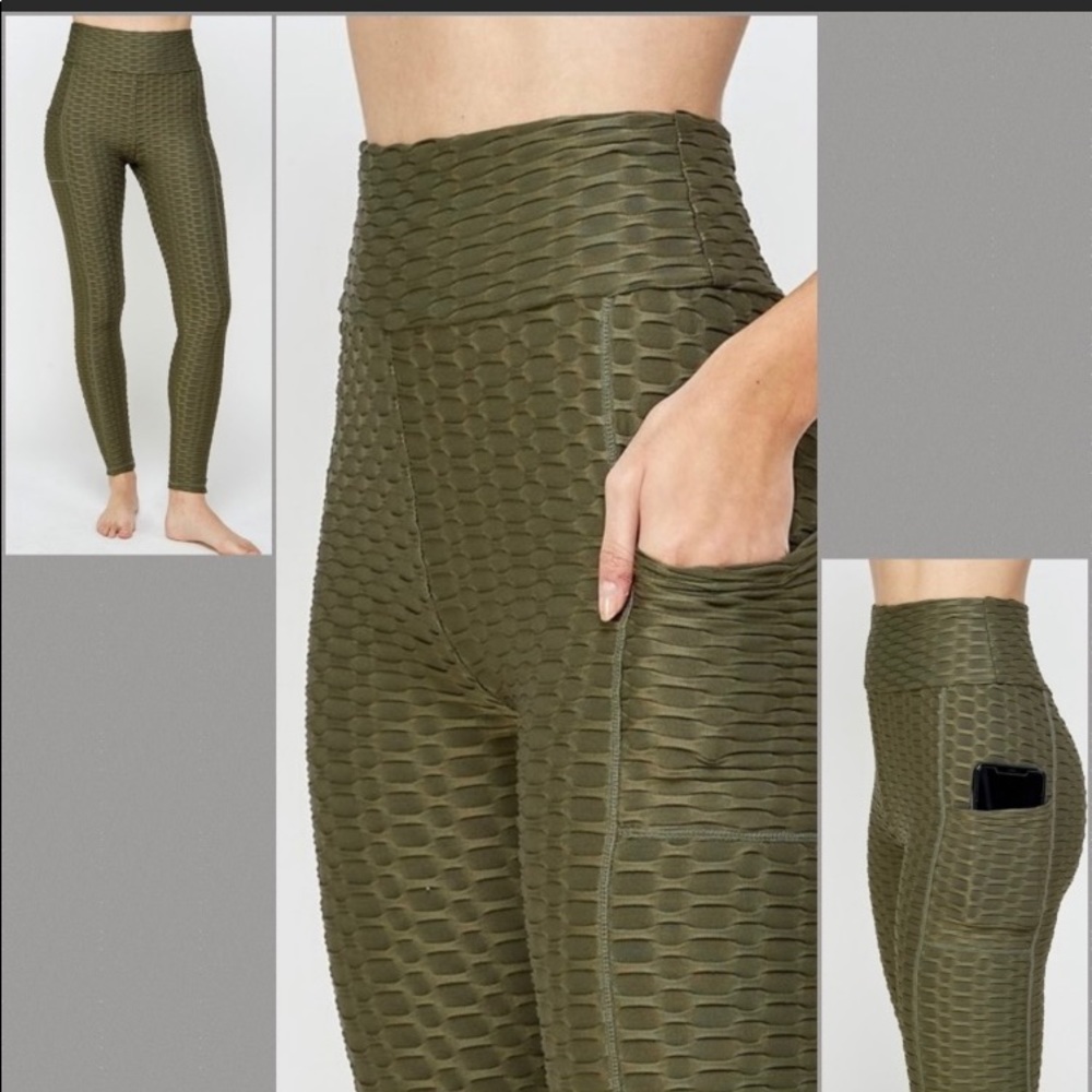 *SALE* Olive green “Tik Tok” leggings